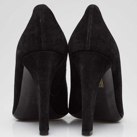 Prada Black Suede Pumps Size 6/36.5 - Picture 4 of 4